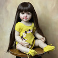 BZDOLL 55cm 22inch Lifelike Reborn Baby Doll Full Body Soft Vinyl Princess Toddler Decorative Doll Newborn Kids Birthday Gift