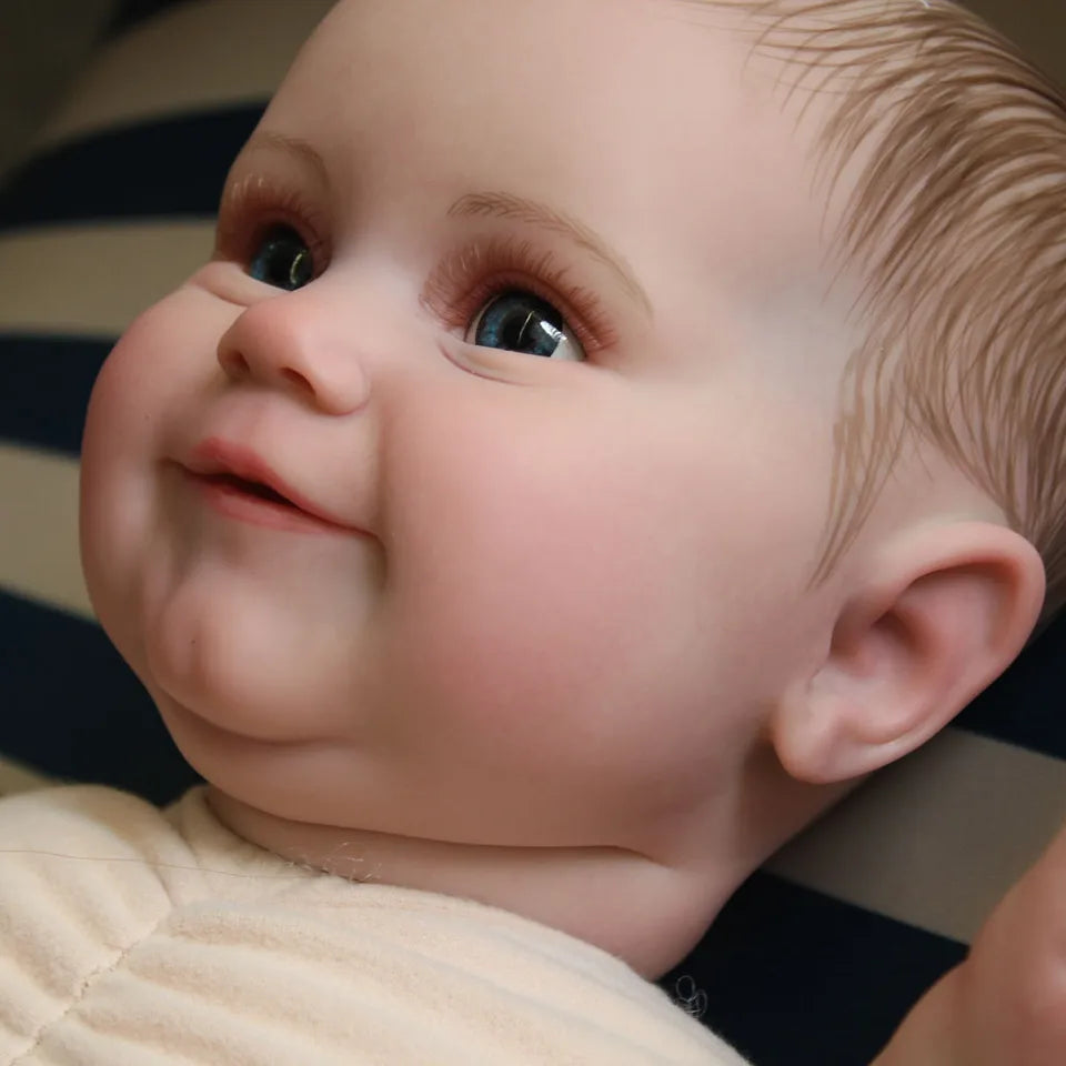 BZDOLL 60cm 24inch Soft Vinyl Reborn Baby Doll with 3D-Paint Skin and Blood Vessels Girl Art Toy Bebe Lifelike Handmade Newborn Girl Toddler Birthday Gift
