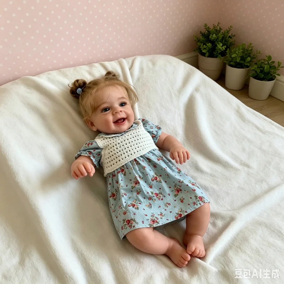 Reborn Dolls Girl 22 Inch 55cm Soft Silicone Vinyl Baby Doll Handmade Cotton Body Realistic Newborn Doll Gift